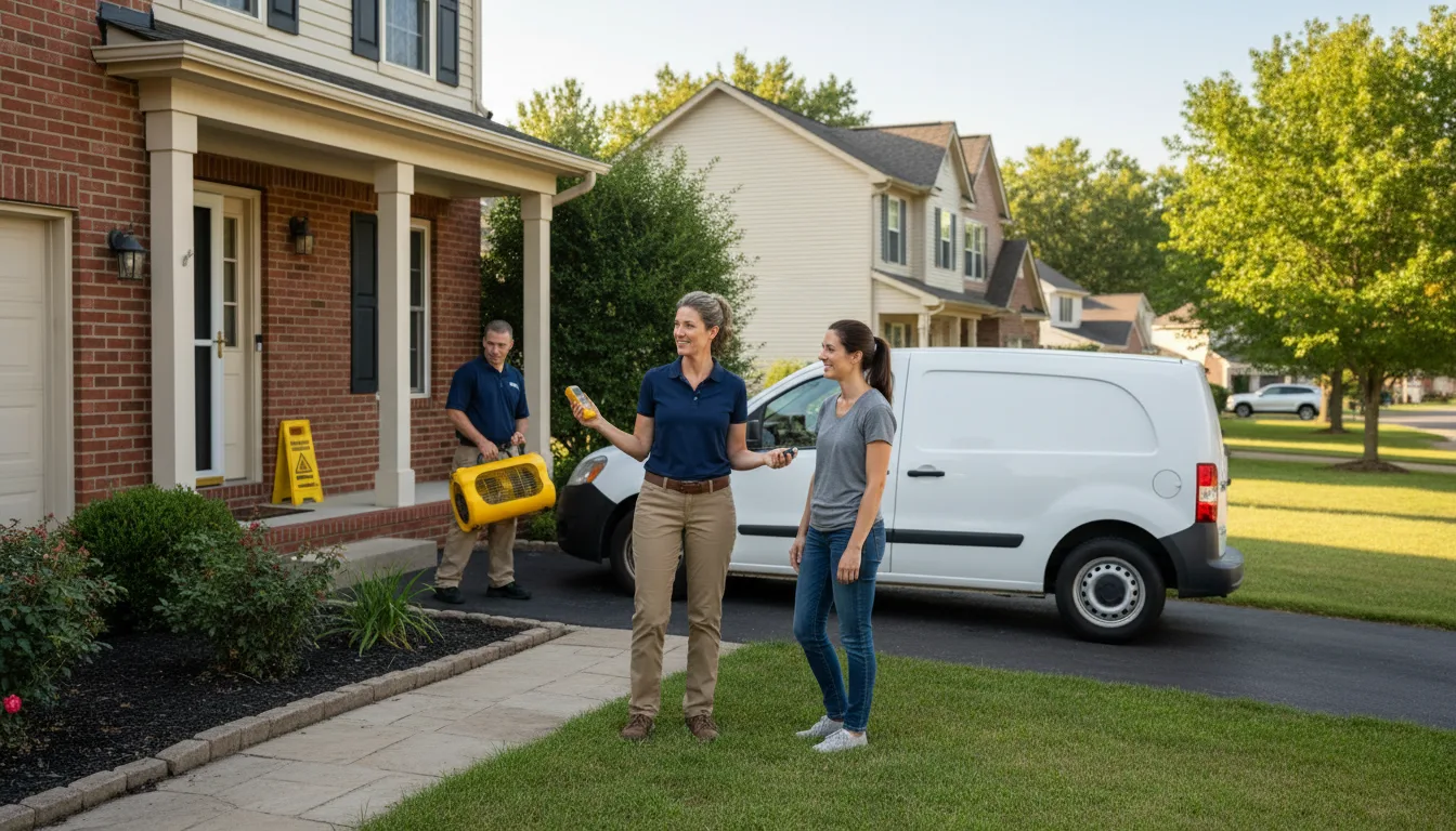 Residential water damage restoration in Transfer, PA
